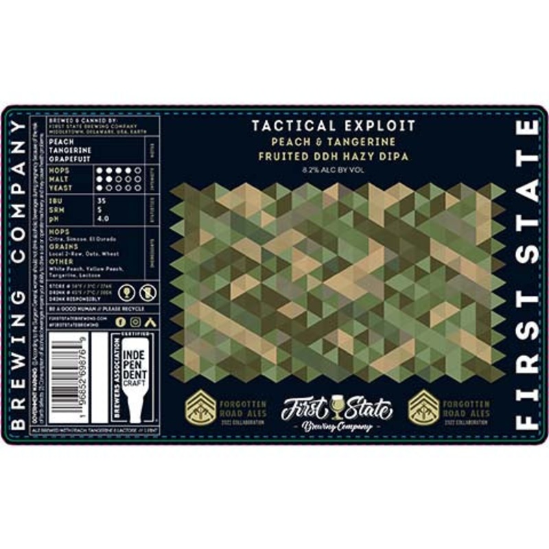 First State Tactical Exploit Hazy DIPA 16OZ SINGLE CAN