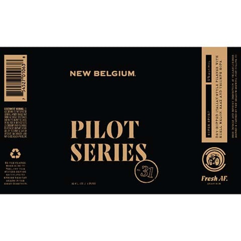 New Belgium Pilot Series No. 31 Italian Pilsner 16OZ SINGLE CAN