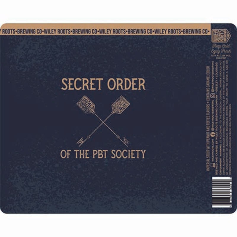Wiley Roots Secret Order of the PBT Society Imperial Stout 16OZ SINGLE CAN