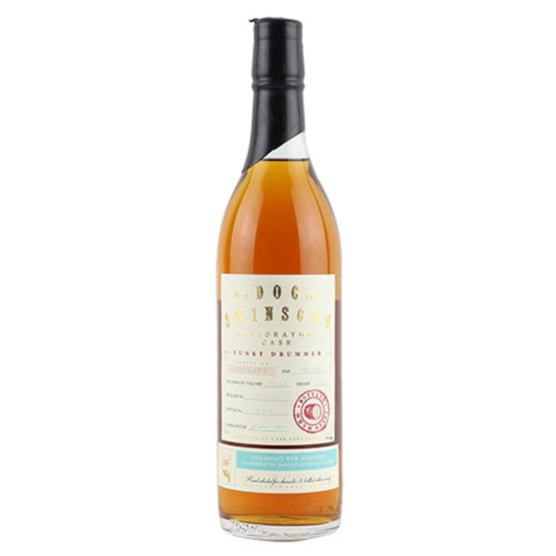 Doc Swinson’s Funky Drummer Straight Rye Whiskey Finished in Jamaican Rum Casks 750ML BTL