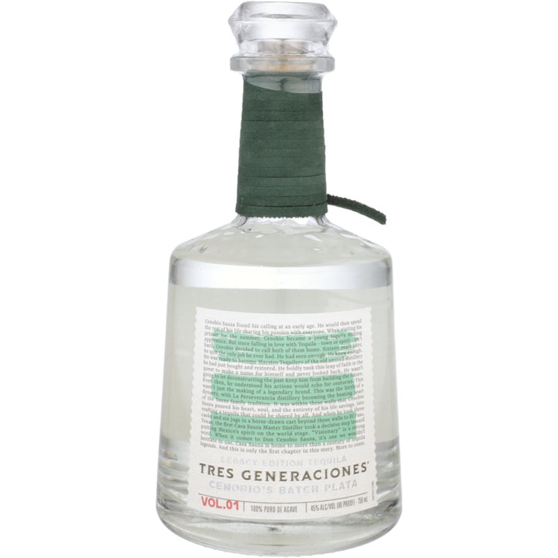 TRES GENERACIONES TEQUILA PLATA CENOBIO’S BATCH LEGACY EDITION 90 750ML 750ML