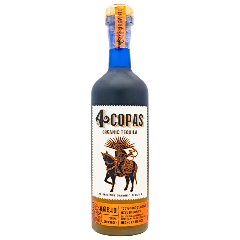 4 Copas Organic Tequila Aejo 750mL