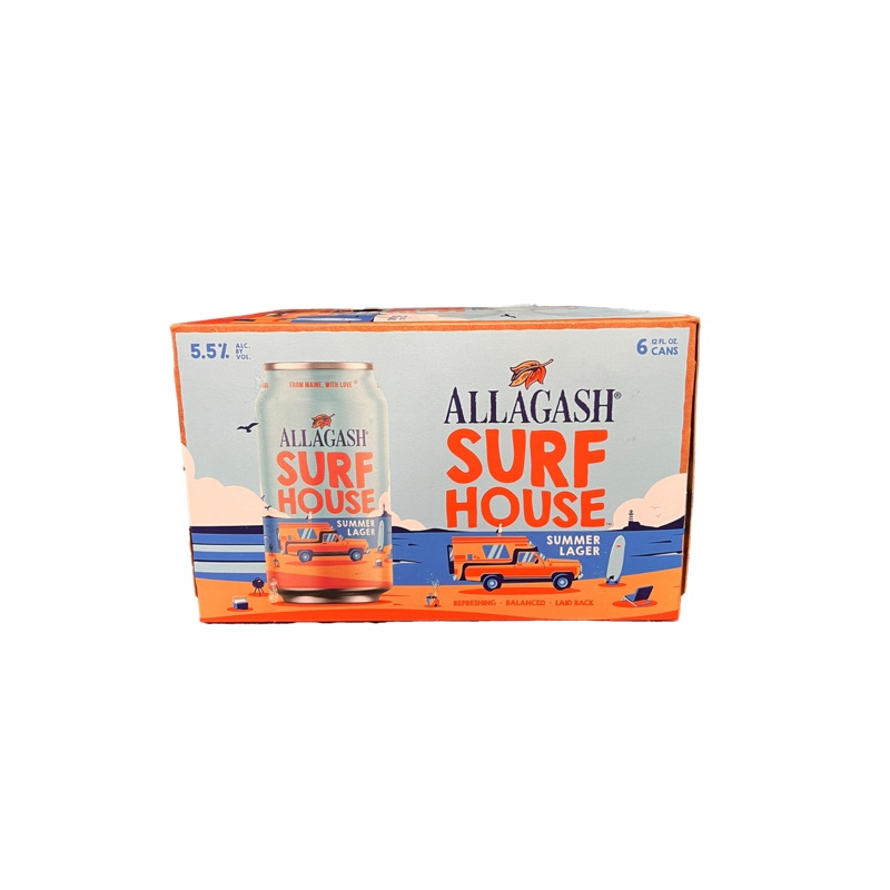 Allagash Seasonal 6 Pack Cans Surf House Lager