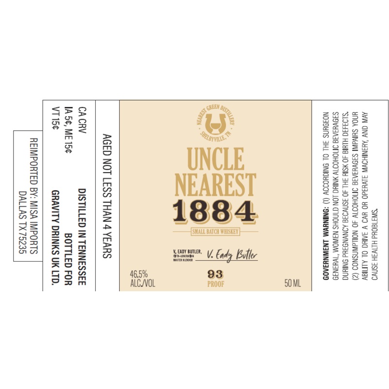 Uncle Nearest 1884 Small Batch Whiskey