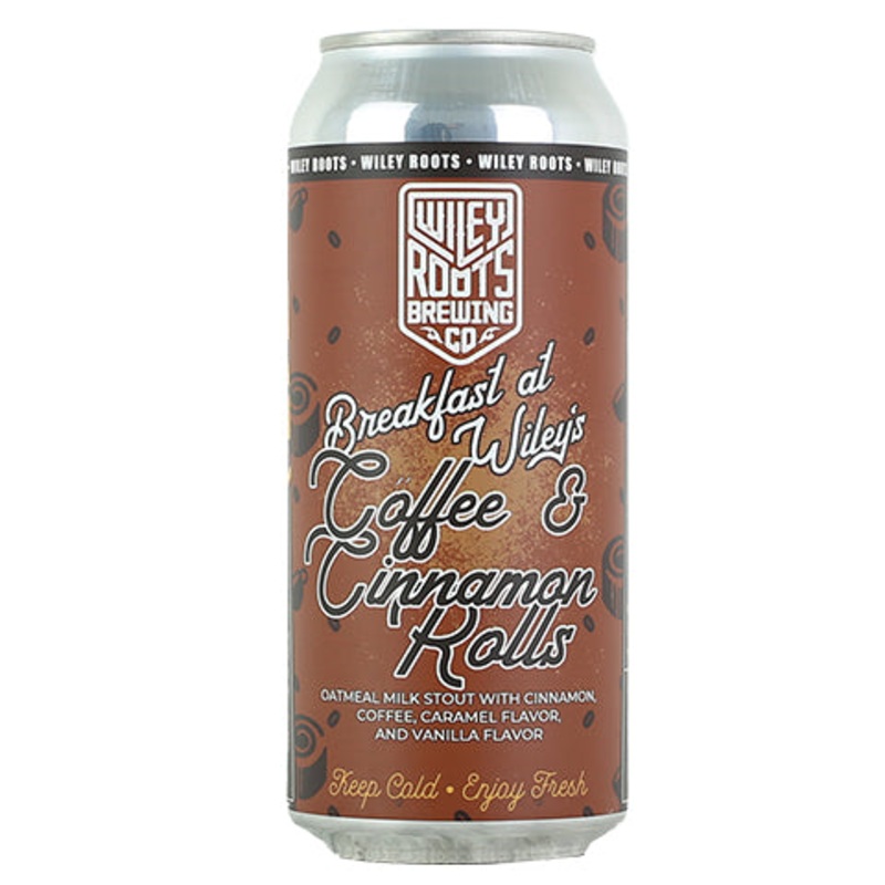 Wiley Roots Breakfast at Wiley’s Coffee & Cinnamon Rolls Oatmeal Milk Stout 16OZ SINGLE CAN