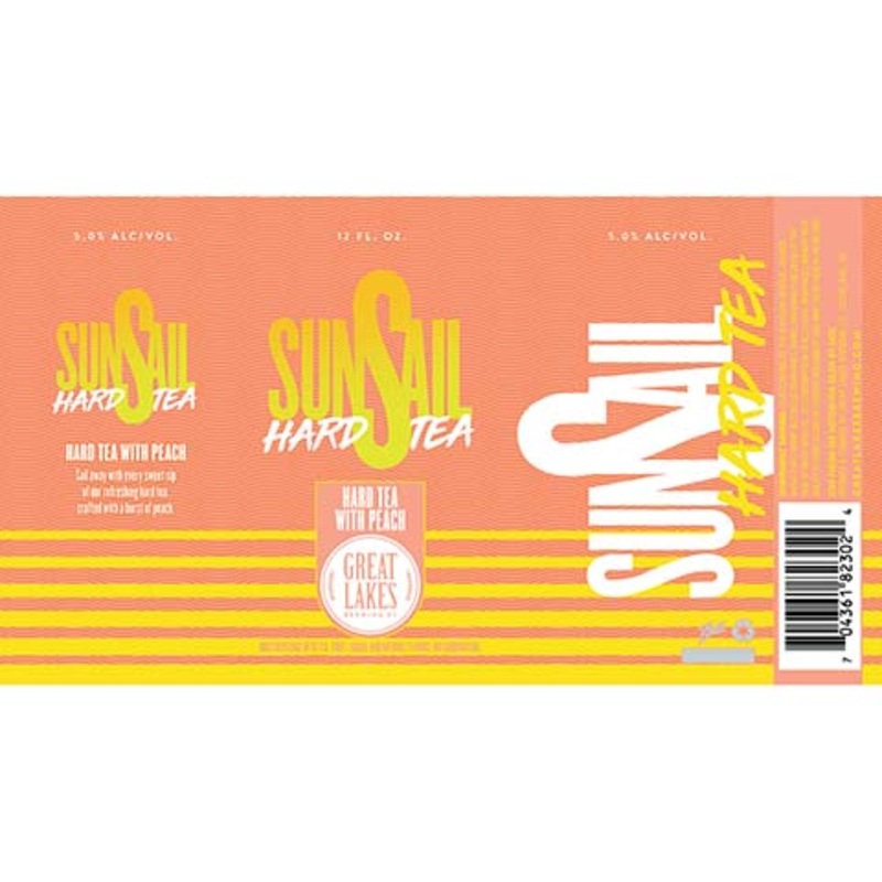 Great Lakes Sunsail Peach Hard Tea 12OZ SINGLE CAN
