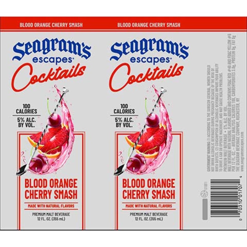Seagrams Cocktails Blood Orange Cherry Smash 12OZ SINGLE CAN