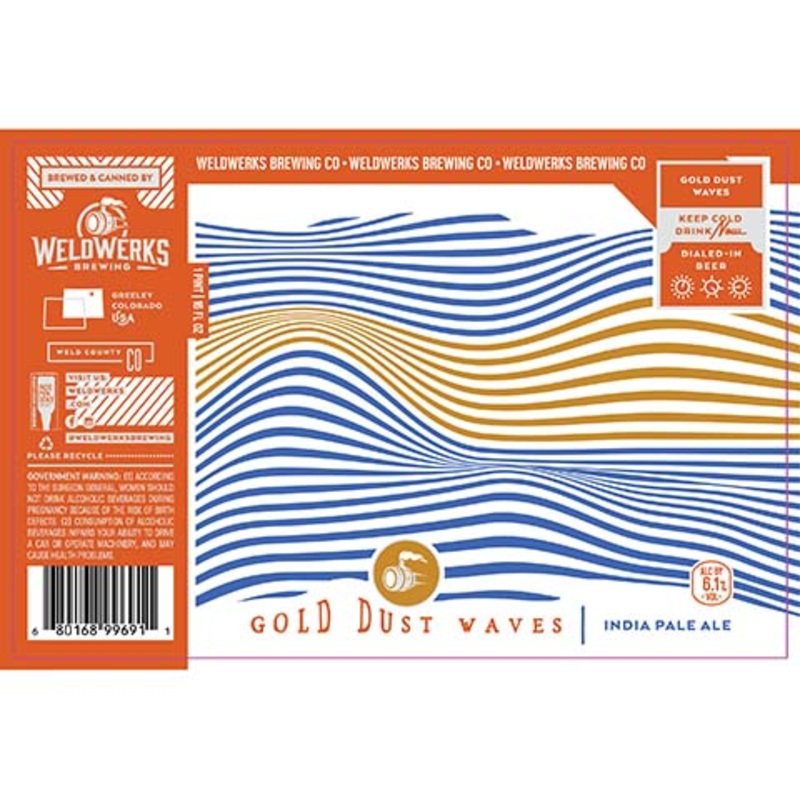Weldwerks Gold Dust Waves IPA 16OZ SINGLE CAN