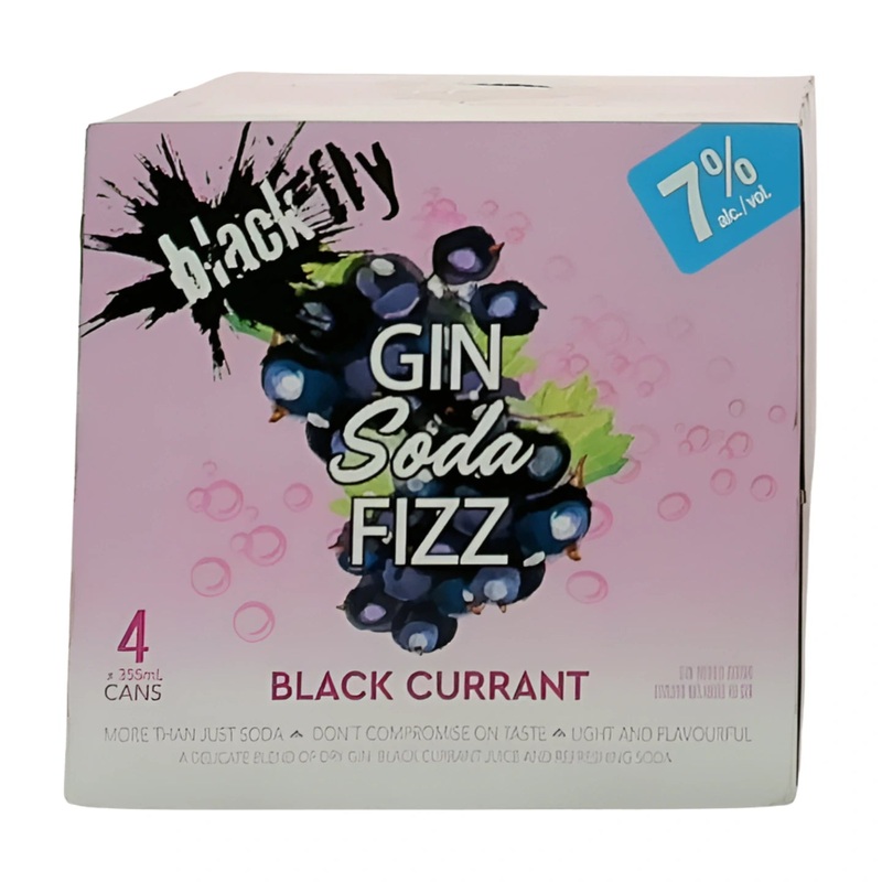 BLACK FLY GIN SODA FIZZ BLACK CURRANT 355ML 4PK CAN @ Red Deer [1056362] 1420 ml