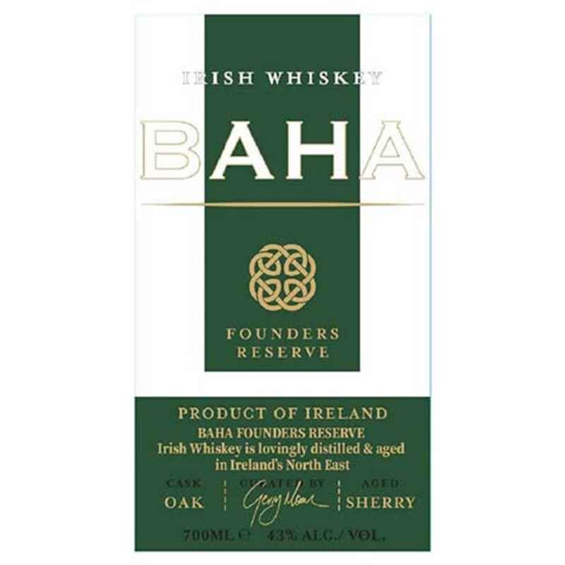 Baha Founders Reserve Irish Whiskey 700ML BTL