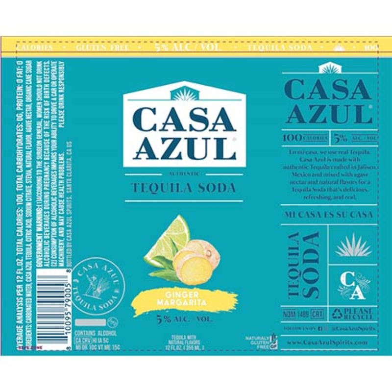 Casa Azul Ginger Margarita 12OZ SINGLE BTL