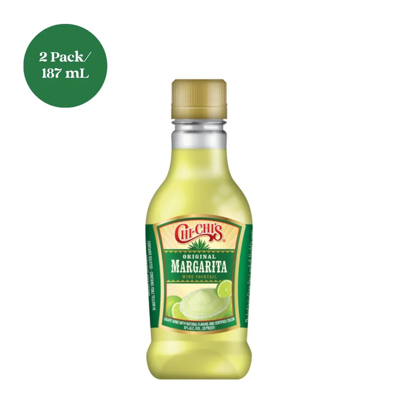 Chi-Chi’s Original Margarita Ready to Drink Wine Cocktail 2pk 187mL Mini Plastic Bottles