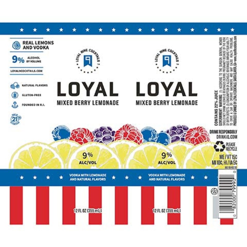 Loyal Nine Loyal Mixed Berry Lemonade 12OZ SINGLE CAN