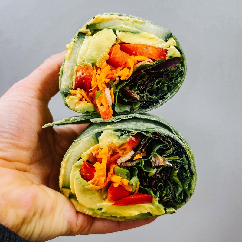 Sesame Avocado Hummus Wrap