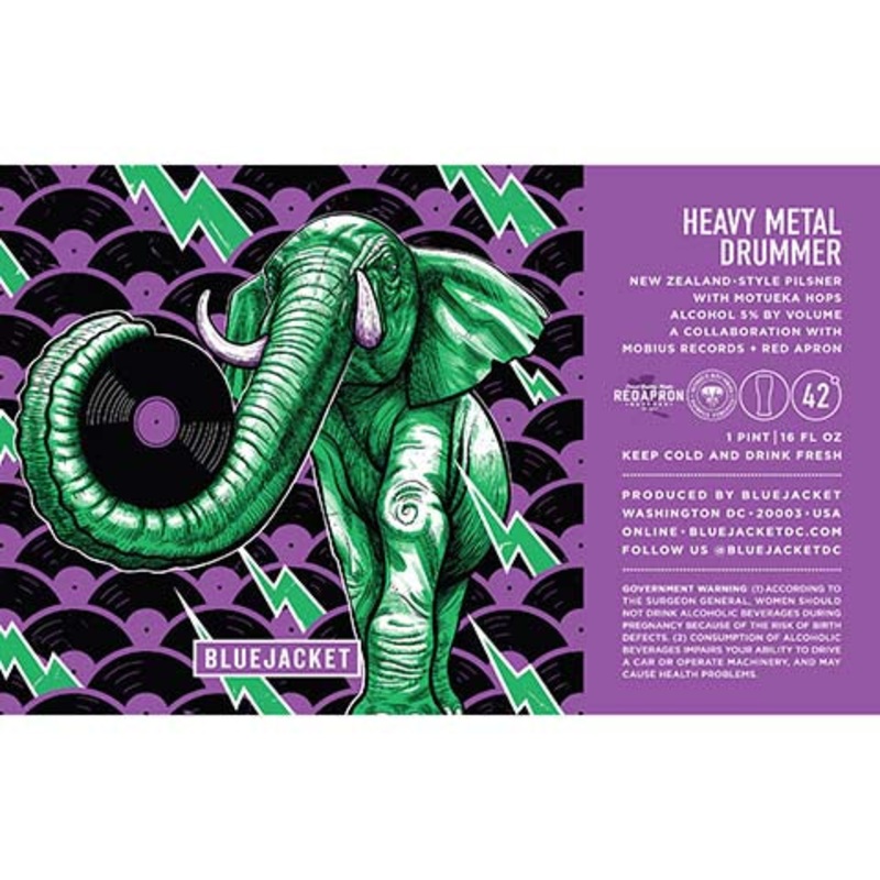 Bluejacket Heavy Metal Drummer Pilsner 16OZ SINGLE CAN