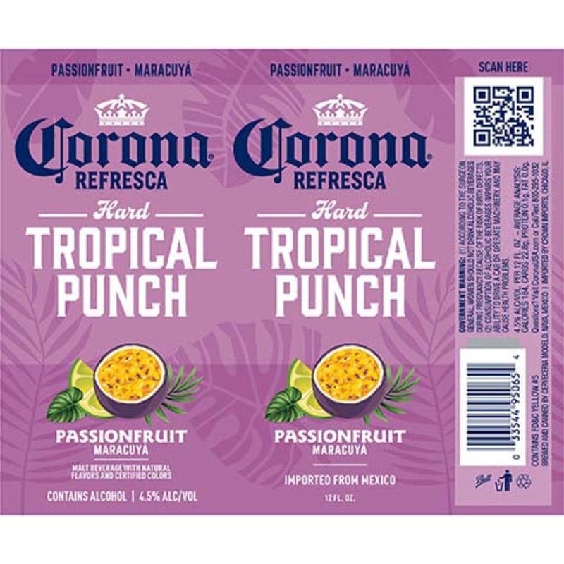Corona Refresca Hard Tropical Punch (Passionfruit) 12OZ SINGLE CAN