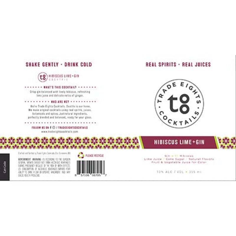 Trade Eights Hibiscus+Gin 355ML BTL