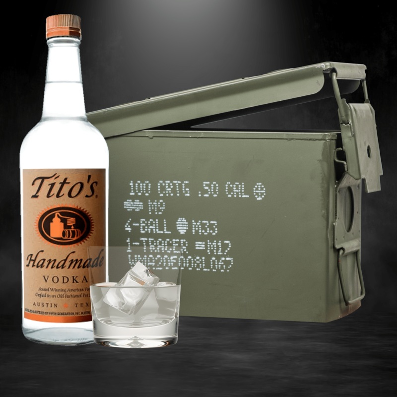 Titos Vodka Ammo Can Gift Set