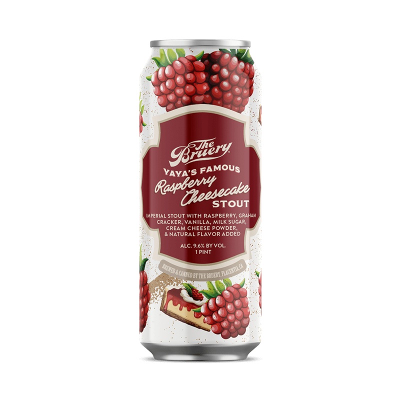 Yaya’s Famous Raspberry Cheesecake Stout – 16oz. Can