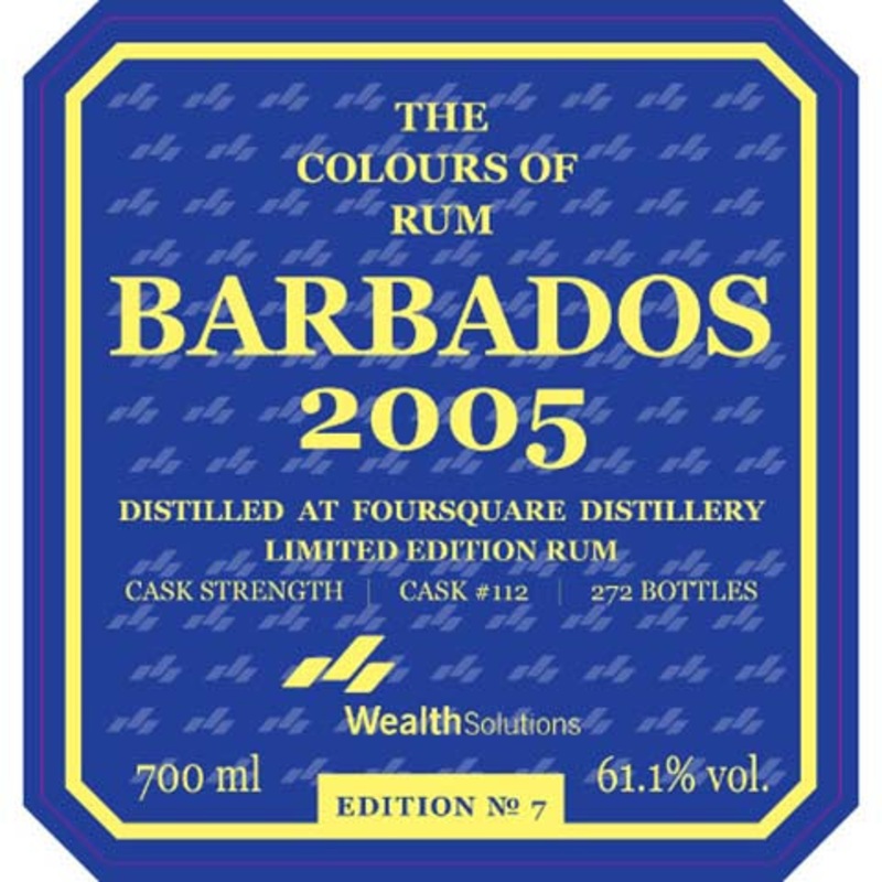 The Colours of Rum Barbados 2005 700ML BTL