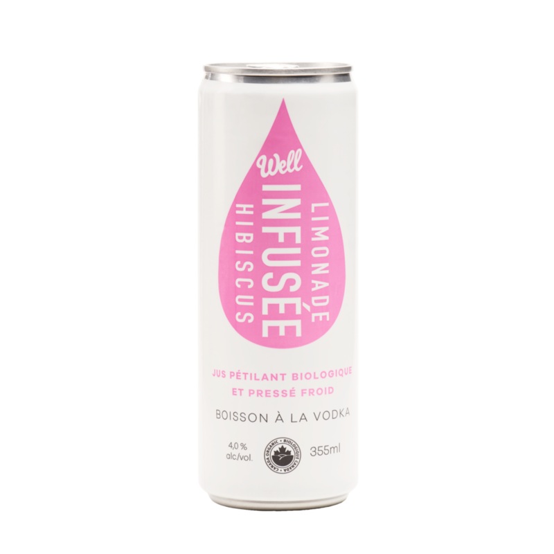 WELL JUICE VODKA LEMONADE HIBISCUS SINGLE CAN 355 ML
