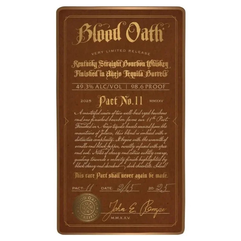 Blood Oath Pact No. 11 Bourbon Whiskey 750mL