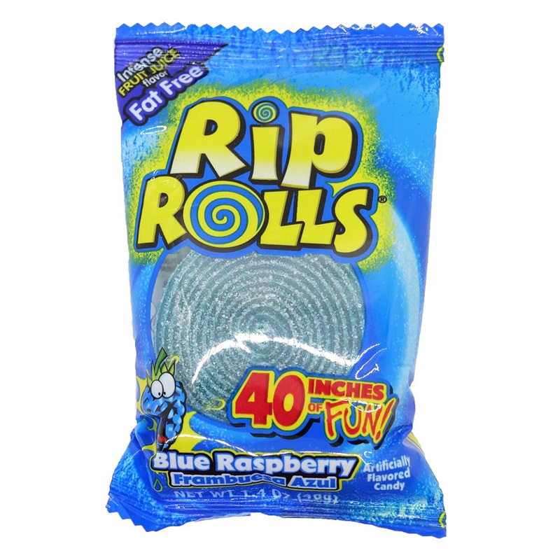 Sour Rip Rolls Blue Raspberry