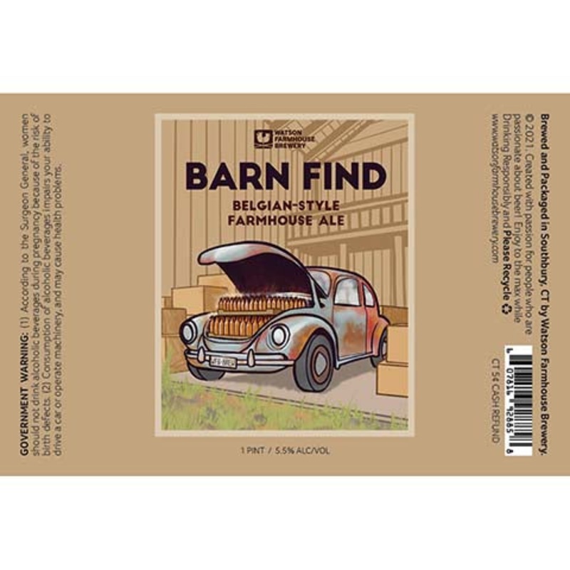 Watson Farmhouse Barn Find Belgian-Style Farmhouse Ale 16OZ SINGLE CAN