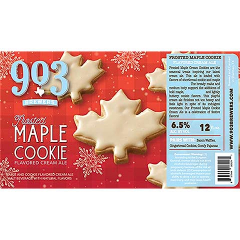 903 Frosted Maple Cookie Flavored Cream Ale 12OZ SINGLE CAN