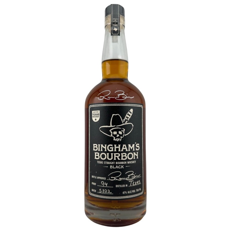 Binghams Bourbon Black 94 Proof W/ Laser Etched Commemorative Signature