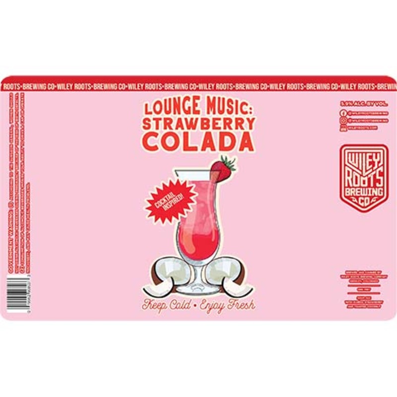 Wiley Roots Lounge Music: Strawberry Colada Sour 16OZ SINGLE CAN