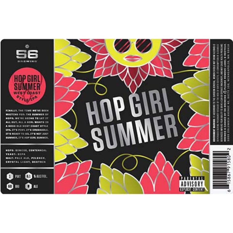 56 Hop Girl Summer West Coast IPA 16OZ SINGLE CAN