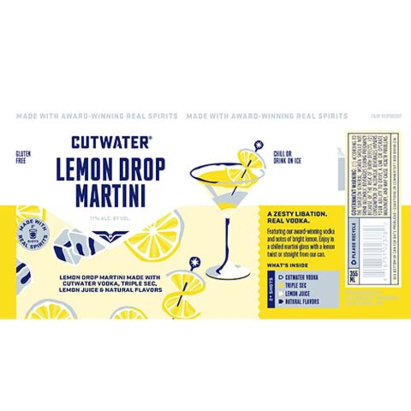 Cutwater Lemon Drop Martini 12OZ SINGLE CAN
