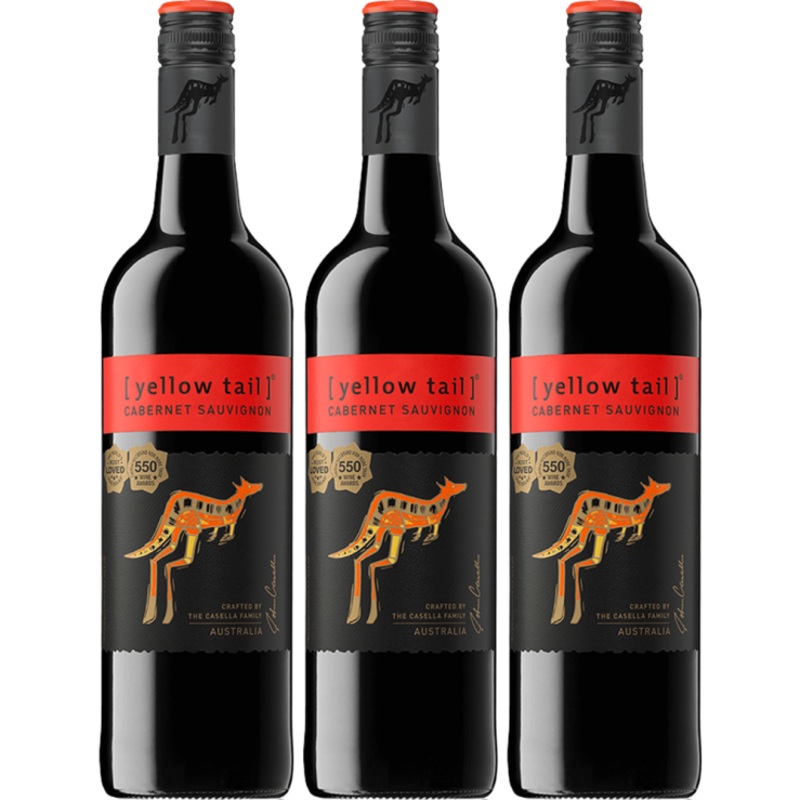 3x Yellow Tail Cabernet Sauvignon 750ml