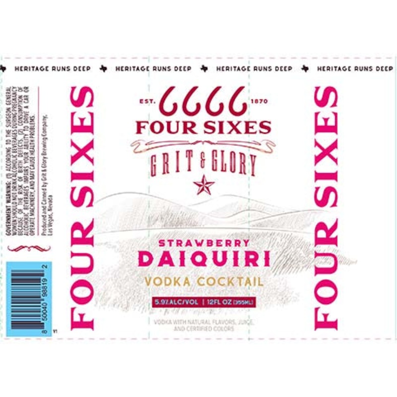 Four Sixes Strawberry Daiquiri 12OZ SINGLE CAN