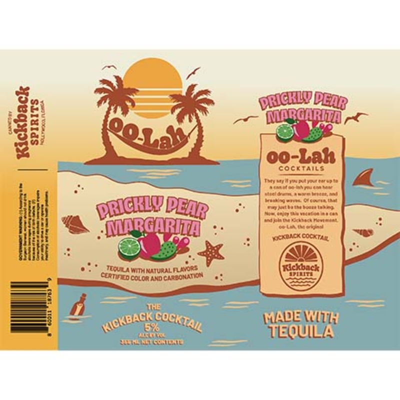 Kickback Ooh-Lah Prickly Pear Margarita 12OZ SINGLE CAN