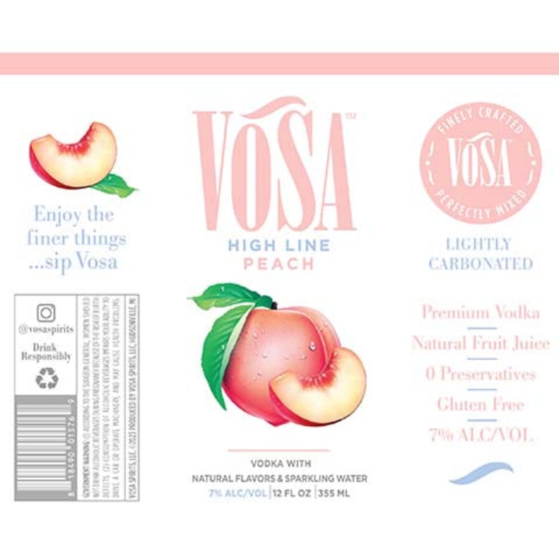 Vosa High Line Peach 12OZ SINGLE CAN