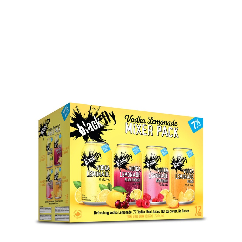 BLACK FLY VODKA LEMONADE MIXER 12 CANS