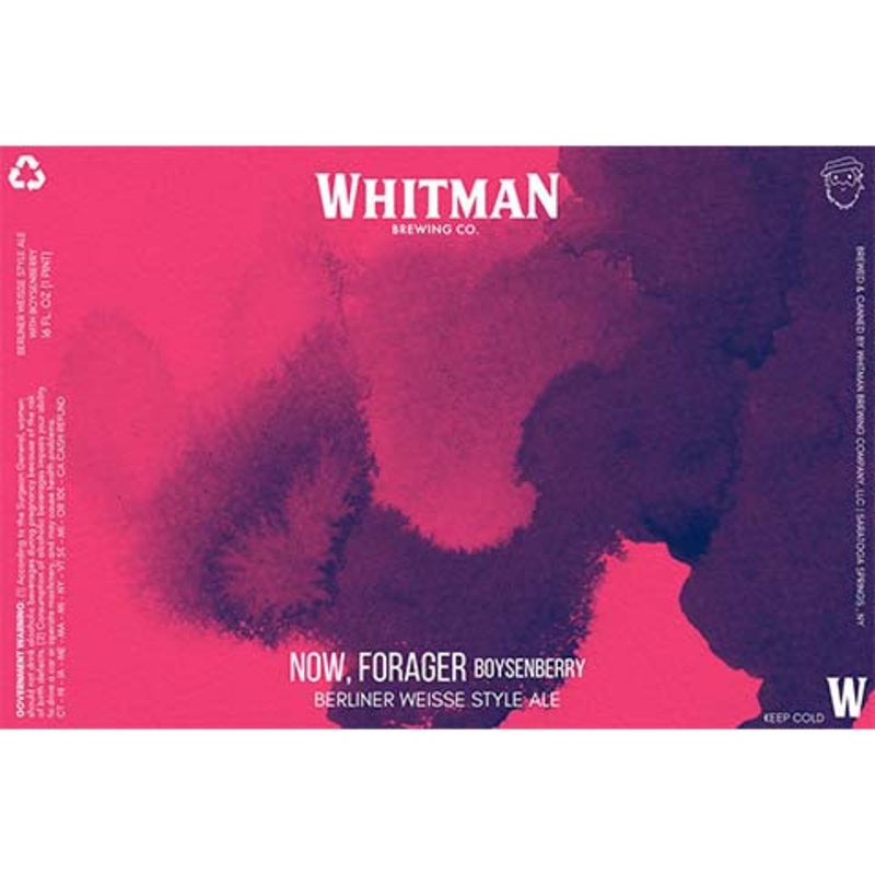 Whitman Now, Forager Boysenberry Berliner Weisse Ale 16OZ SINGLE CAN