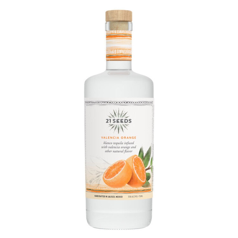 21 SEEDS VALENCIA ORANGE INFUSED BLANCO TEQUILA 70 750ML 750ML