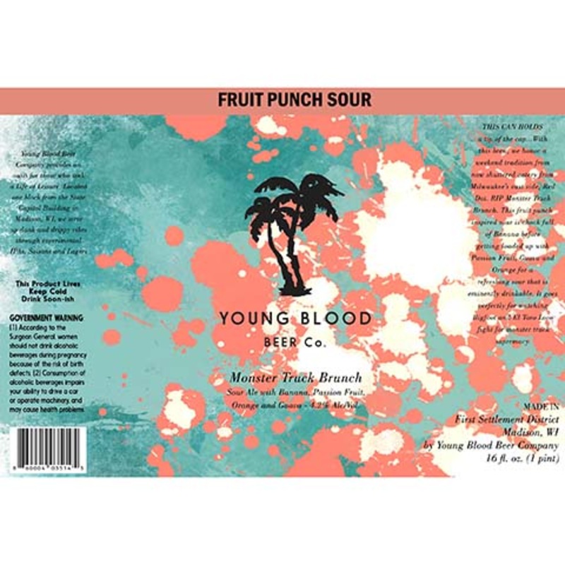 Young Blood Monster Truck Brunch Sour Ale 16OZ SINGLE CAN