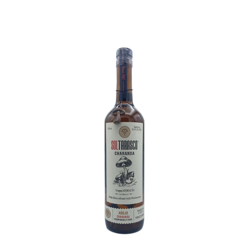 Uruapan Charanda Sol Tarasco Aejo Rum con Hongos 750mL