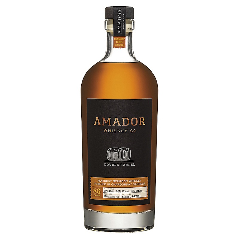 AMADOR WHISKEY CO. BOURBON DOUBLE BARREL CHARDONNAY BARREL FINISHED 86 750ML 750ML
