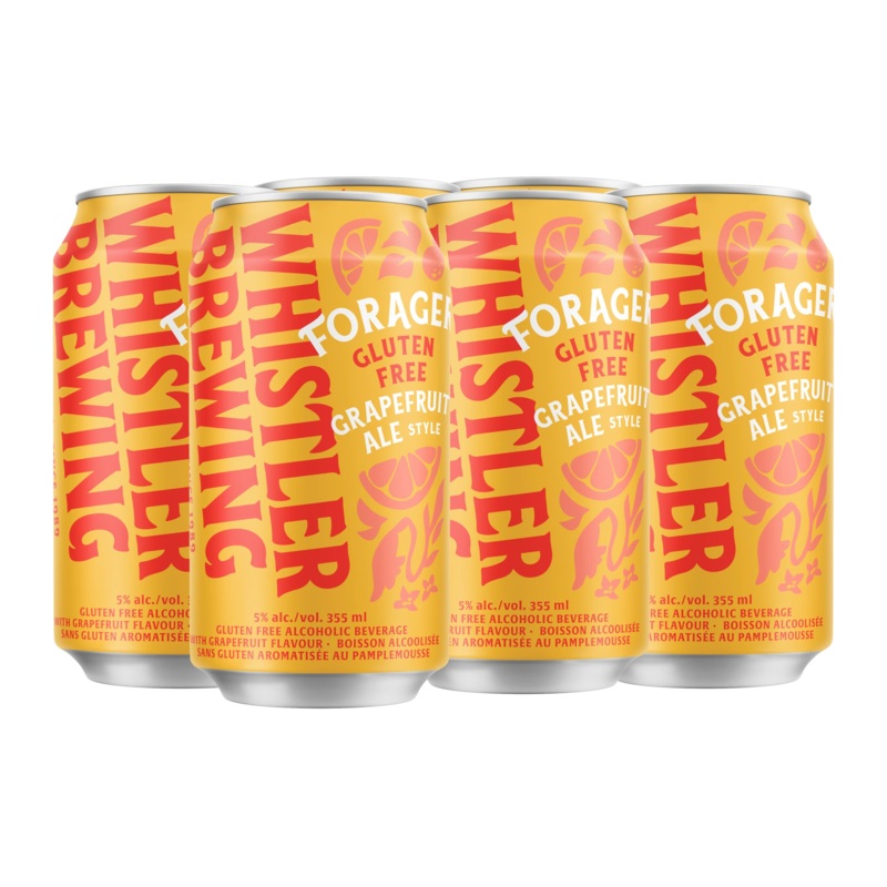 WHISTLER FORAGER GLUTEN FREE GRAPEFRUIT ALE 355ML 6PK CAN @ St. Albert [1058864] 2130 ml