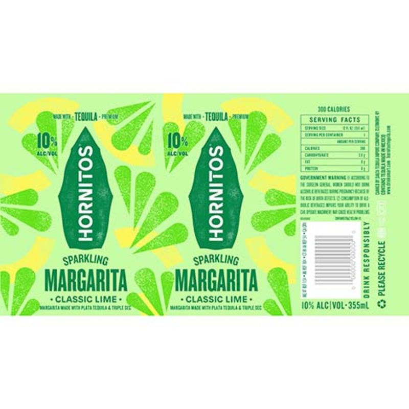 Hornitos Sparkling Margarita (Classic Lime) 12OZ SINGLE CAN