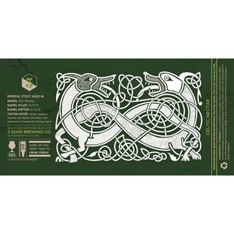 3 Sons Celtic Nectar Imperial Stout 500ML BTL