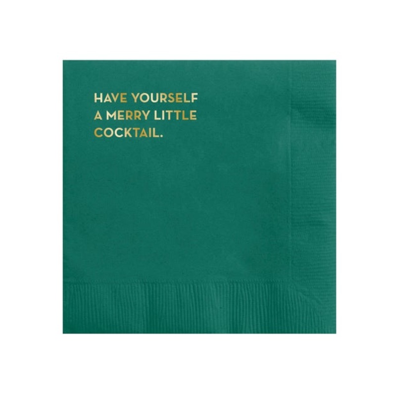 Sapling Press, “Merry” Cocktail Napkin