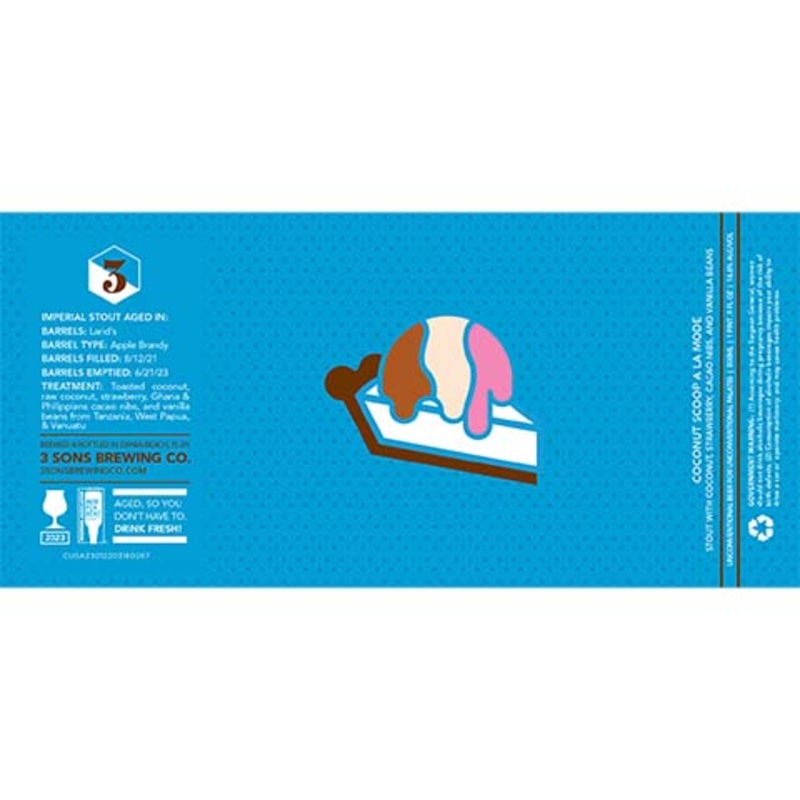 3 Sons Coconut Scoop A La Mode Stout 500ML BTL