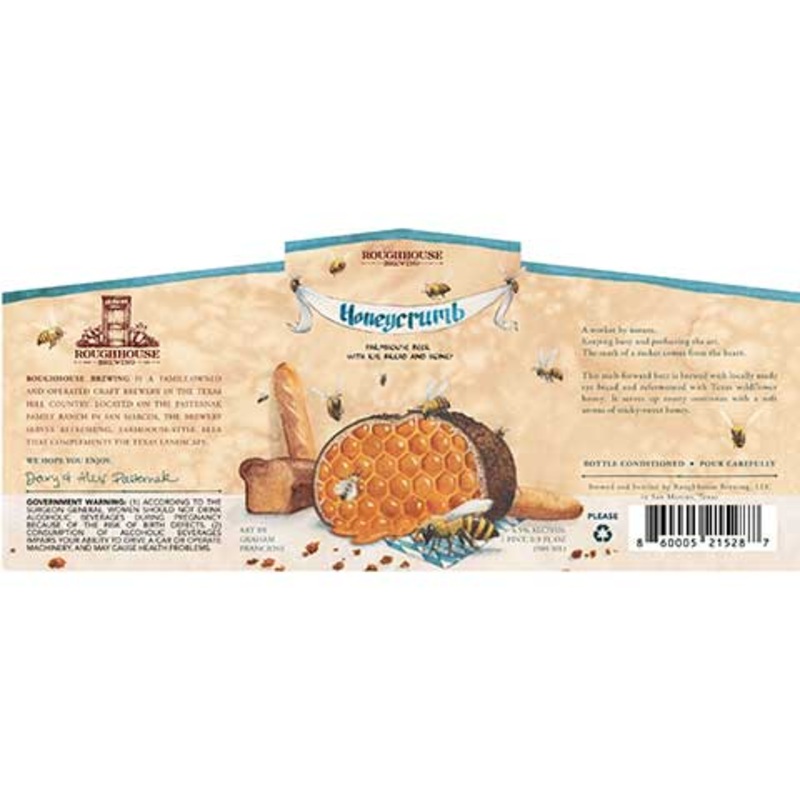 Roughhouse Honeycrumb Farmhouse Beer 500ML BTL