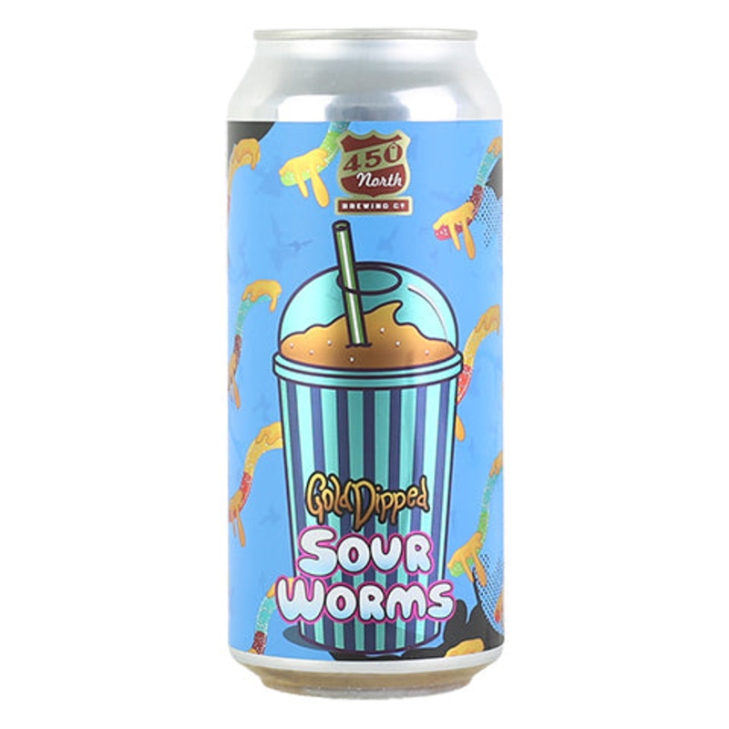 450 North Gold Dipped Sour Worms Sour Ale 16OZ SINGLE CAN